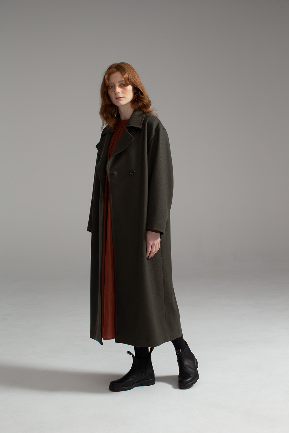【美品】boutique ordinary ダッフルコート サイドスリット付 秋 美品】boutique ordinary ダッフルコート サイドスリット付 秋